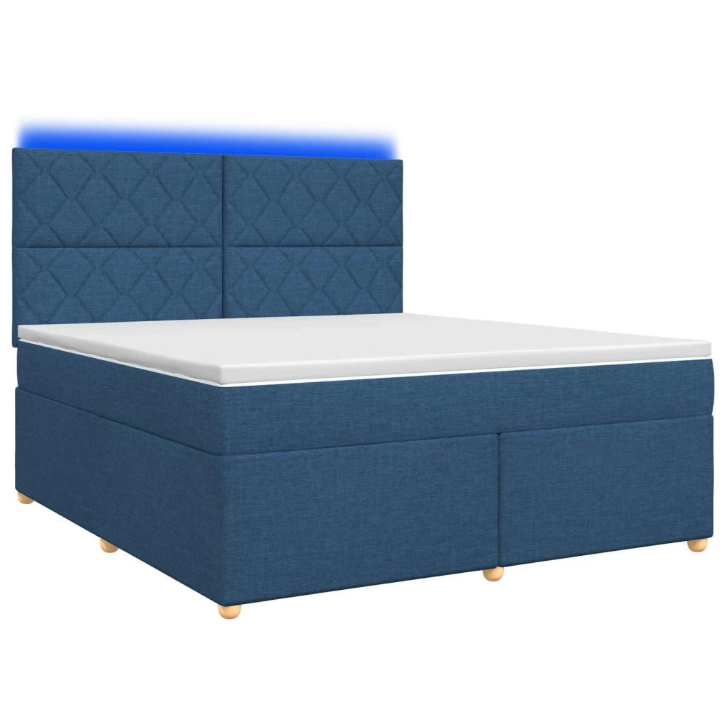 Letto box spring con materasso Blu 160 x 200 cm Tessuto 3455398