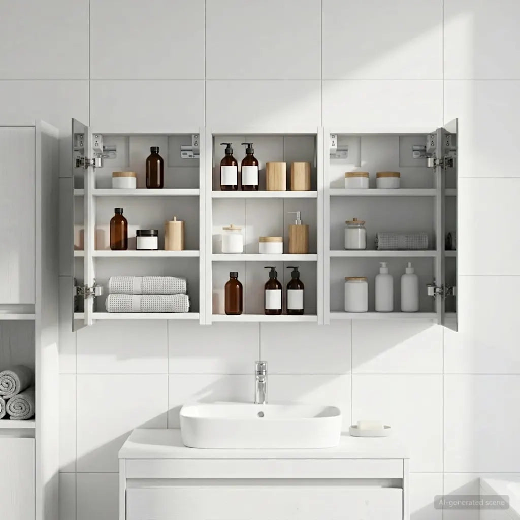 Set di Armadi da Bagno con lo scaffale 3 pcs 90 x 10,5 x 50 cm 3403664