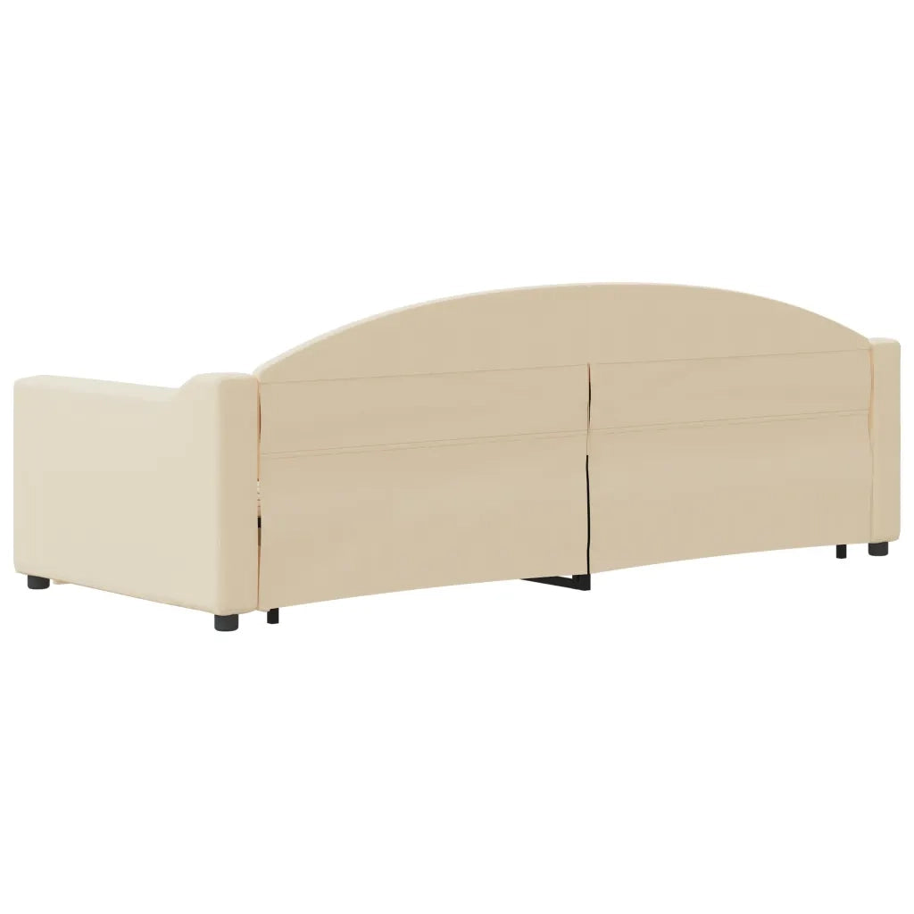 Divano letto | Sof¨¤ letto | Letto singolo Estraibile Crema 80x200 cm Tessuto