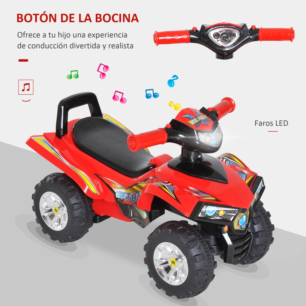 Macchinina Cavalcabile per Bambini ¨C Xylo ¨C Rosa con Luci e Musica 60x38x42cm