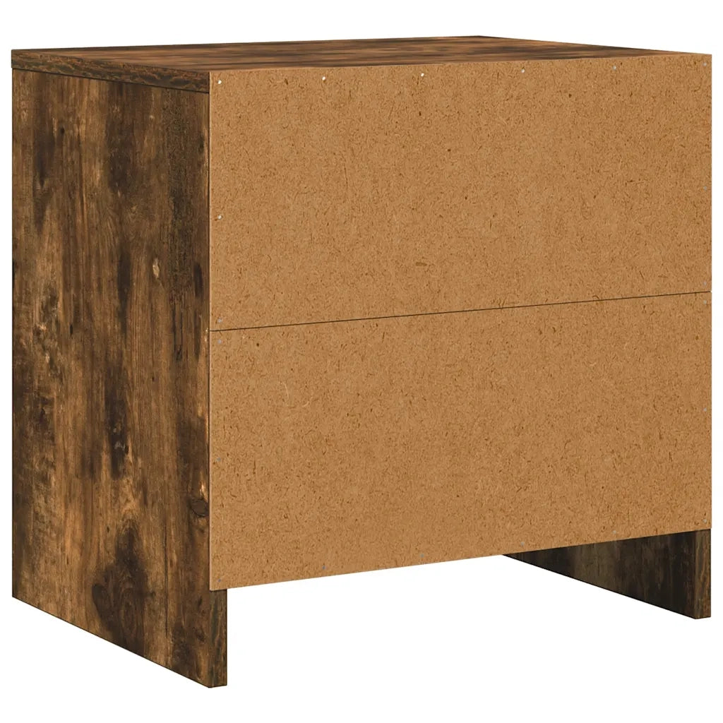 Comodini 2 pz Rovere Fumo 45x34x44,5 cm in Truciolato 813045