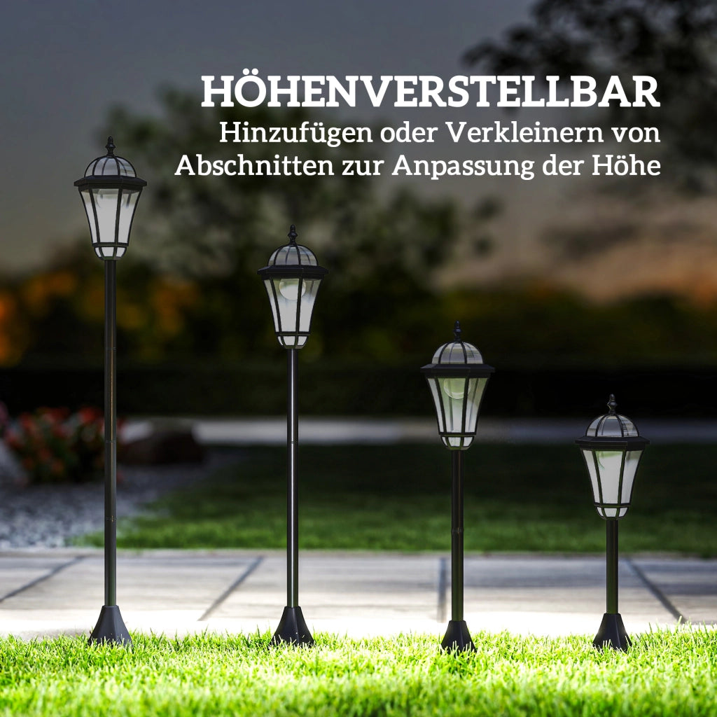 Lampada solare da giardino 2 pezzi ¨C Minimal ¨C nero 129 cm