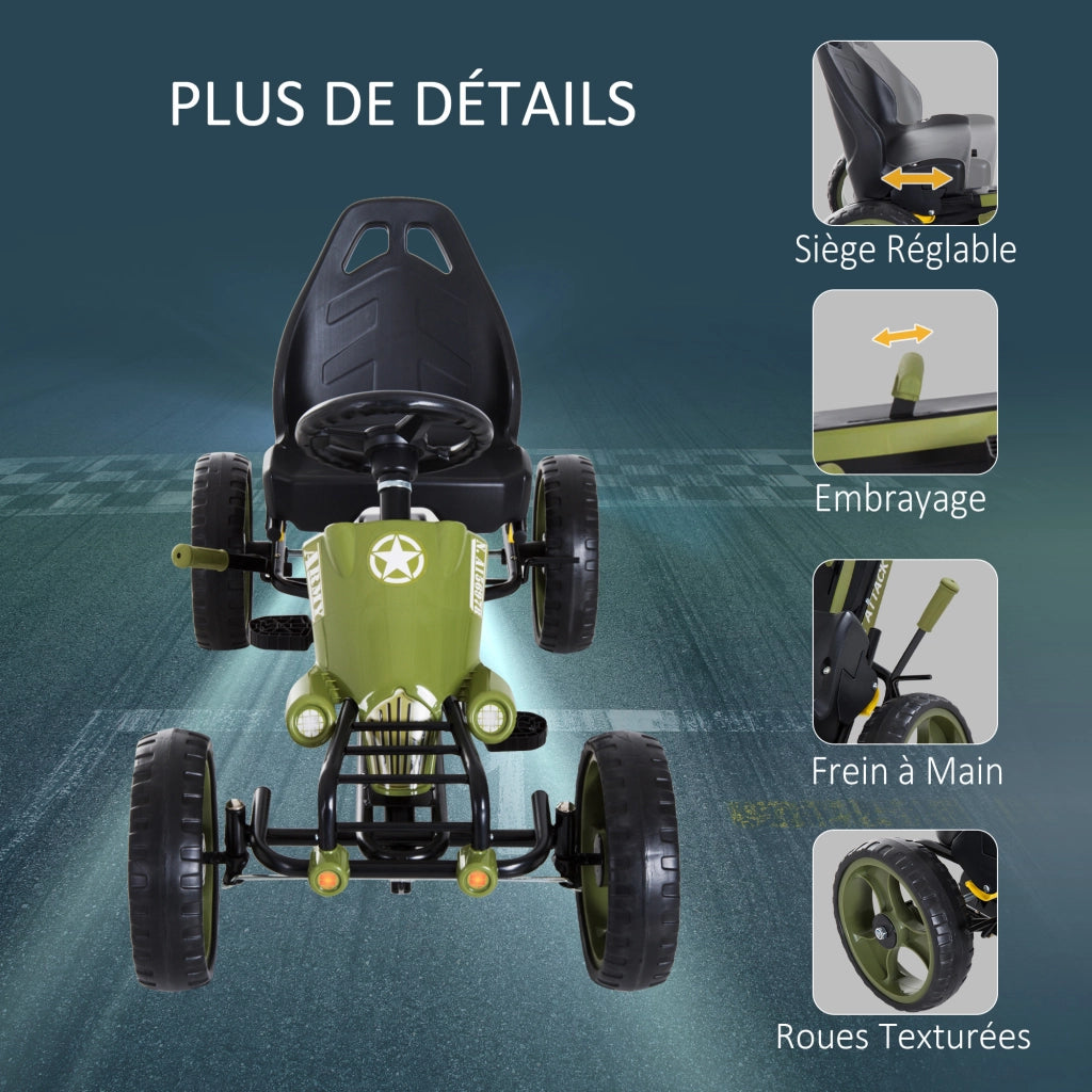 Go Kart Pedali per Bambini ¨C Minimal ¨C Verde Nero