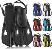 Vestiti da Snorkeling - Fins da Nuoto Formato da Viaggio Corti Adattabili - Snorkeling Tuffaggio Adulti Uomini Donne Aperto Tacco Fins da Nuoto