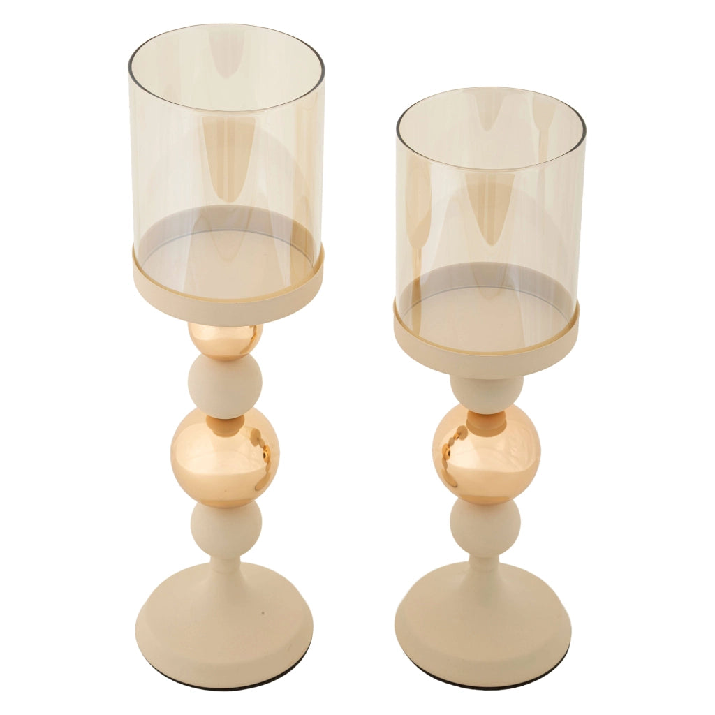 Farime, Portacandela set da 2, Bianco Crema