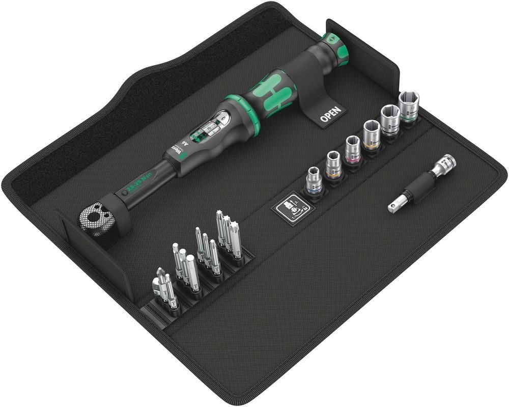 Wera 05130110001 Chiave Dinamometrica Meccanica 1-4'' 2,5 - 25 Nm Acciaio con Custodia Inclusa colore Nero Verde