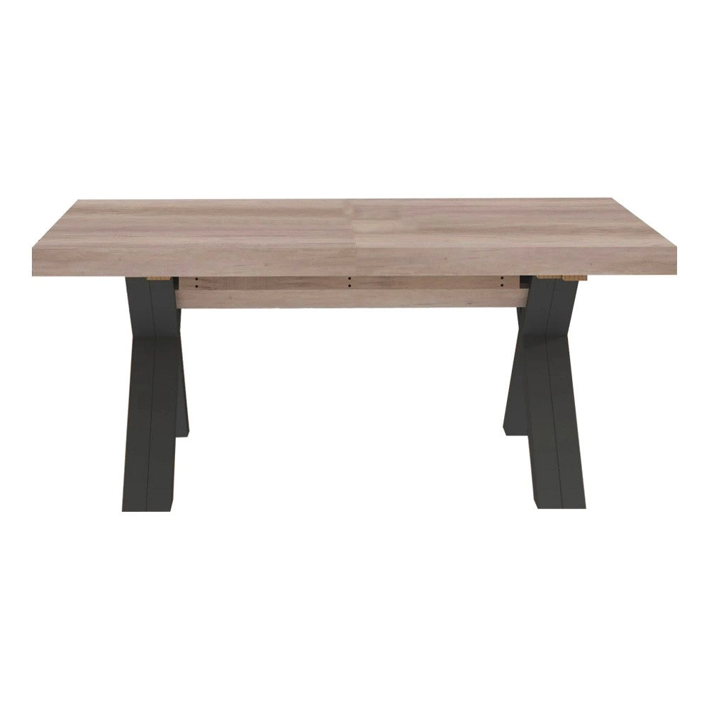 Tavolo Allungabile Milonga480 180 cm con Piano Gordon beige e Gambe Incrociate Antracite