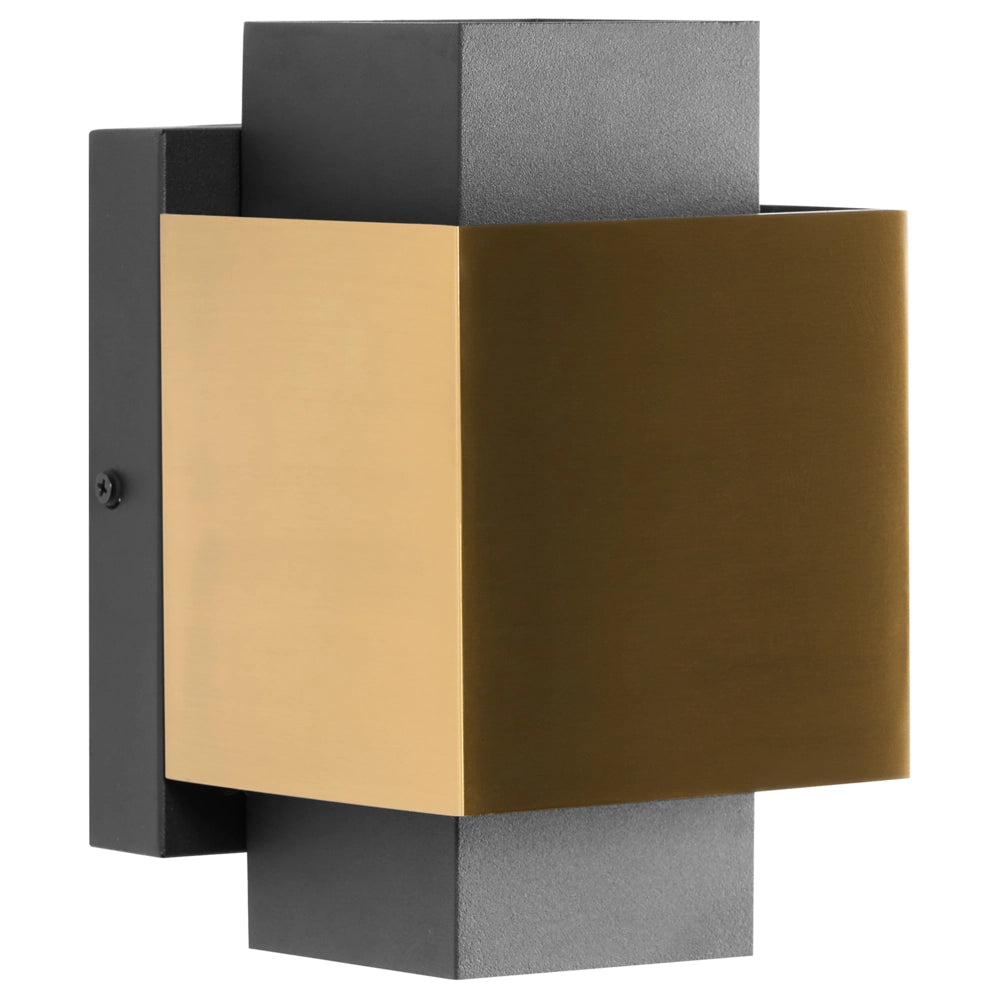 Set di 2 applique da esterno a LED in metallo, stile tradizionale, per porta d'ingresso e veranda, finitura ottone