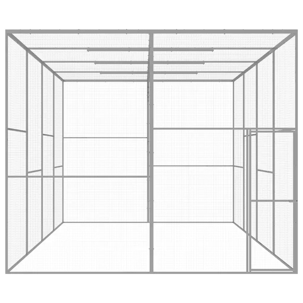 Gabbia per Gatti 6x3x2,5 m in Acciaio Zincato 146362