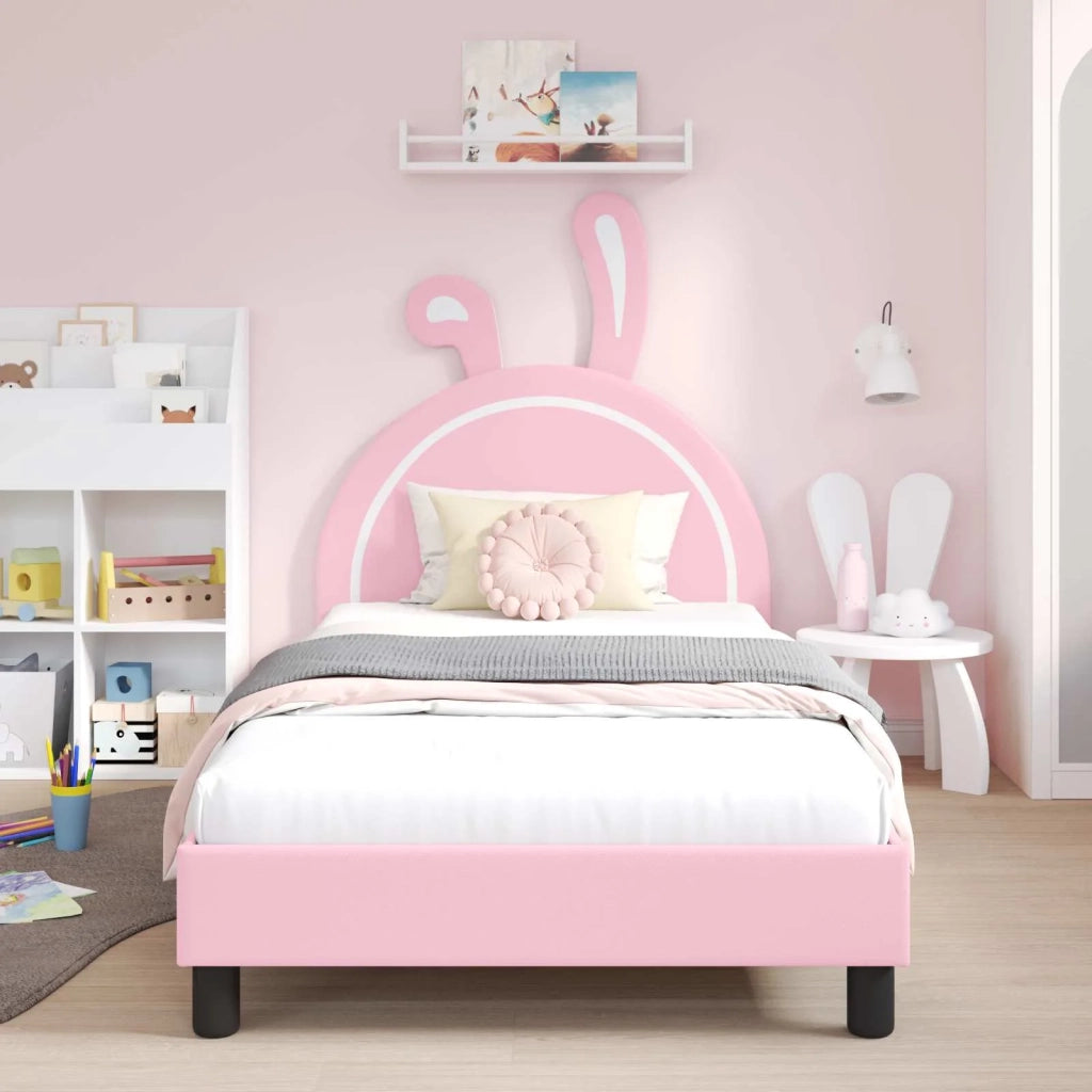 Struttura letto bambini con testata-Giroletto per bambini Rosa 80 x 200 cm PU 848162