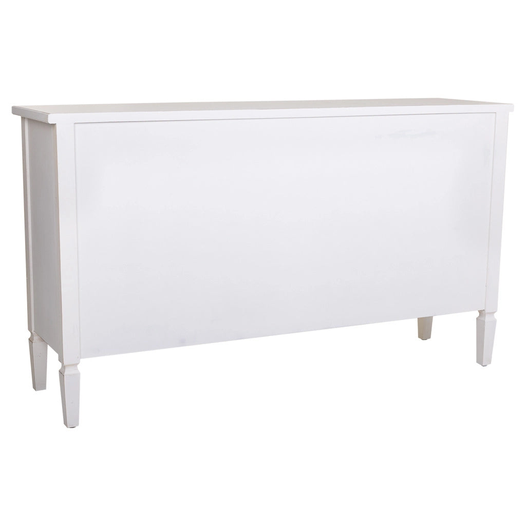 Credenza in legno bianco 140x38x80h