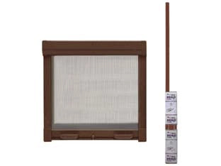 ZANZARIERA KIT A MOLLA FRIZIONATA COLORE MARRONE cm. 60x150h.    VETTE