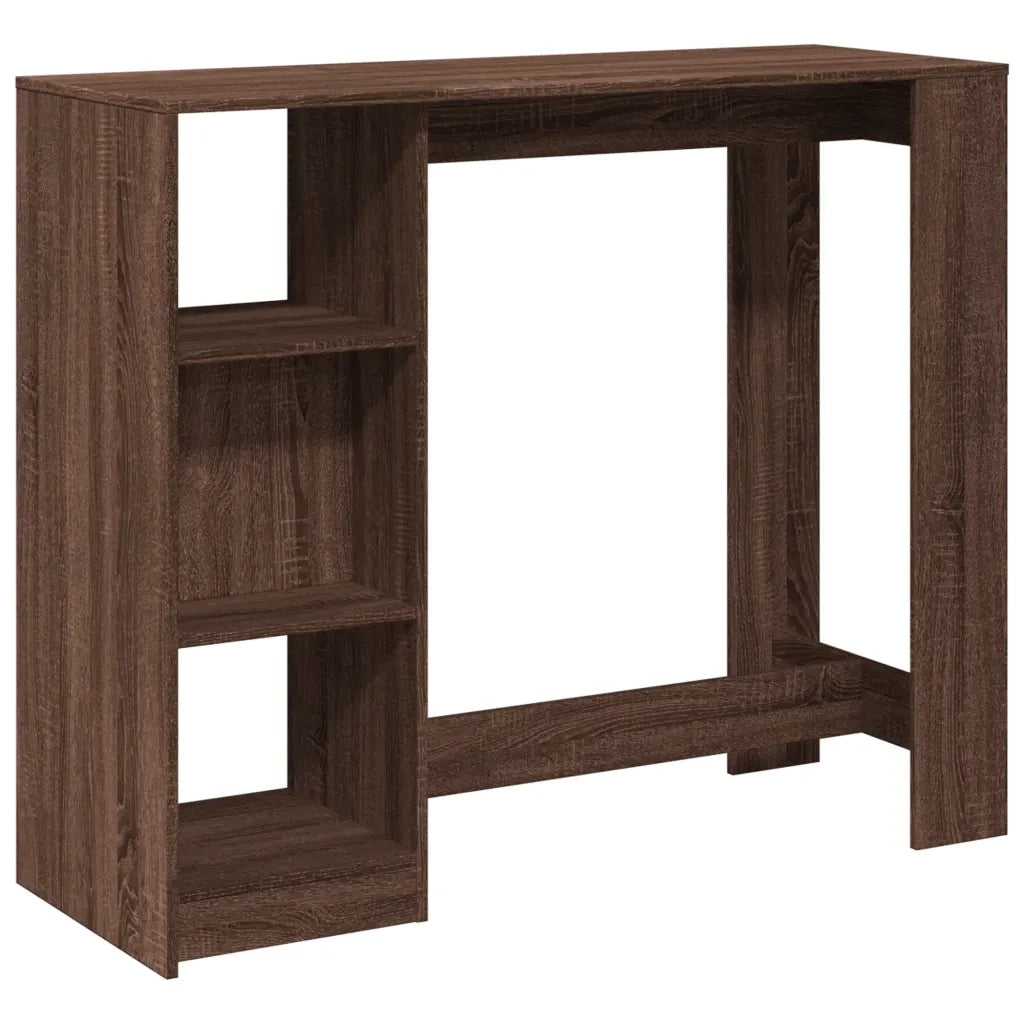Tavolo Bar Ripiano Rovere Marrone 124x46x103,5 cm Multistrato 854397