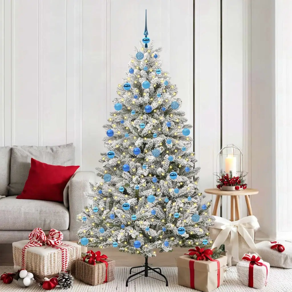 Albero di Natale artificiale con 300 LED Verde e Bianco 180 cm 3395755