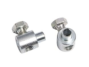 MORSETTO A 1 VITE LATERALE IN ACCIAIO ZINCATO- - foro ø mm.4 - vite M6 - conf.pz.4 in blister - 5 blister