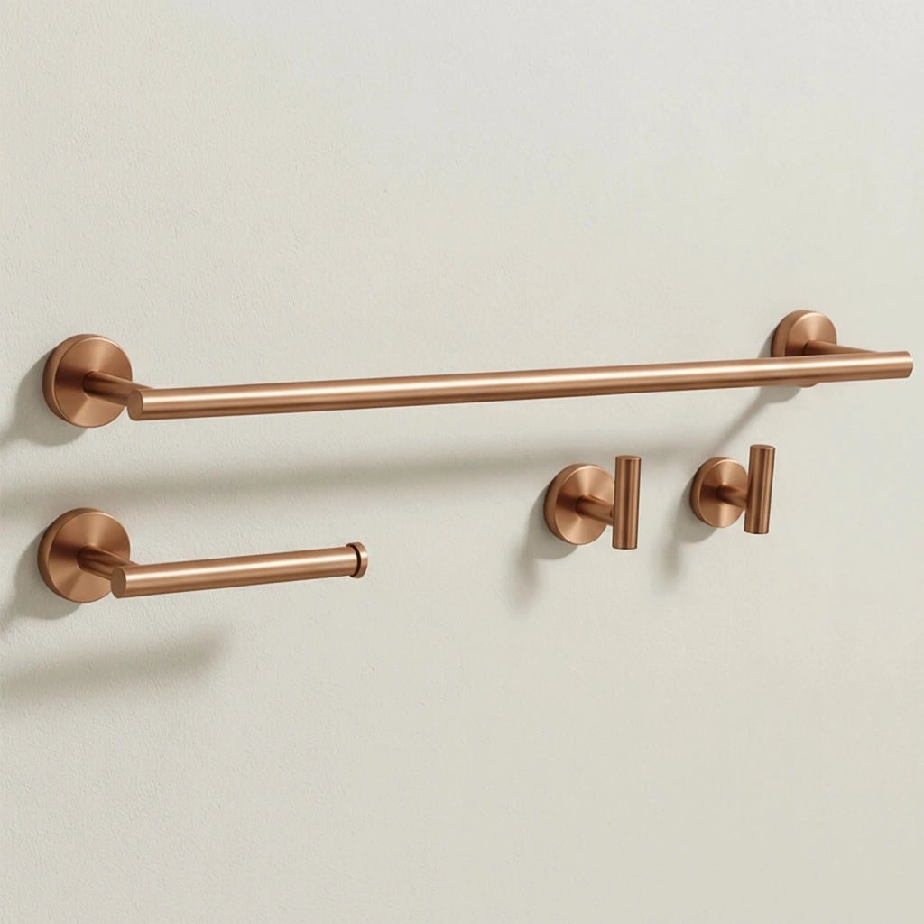 Set Accessori Da Bagno Ari Brush Copper 4 Pezzi