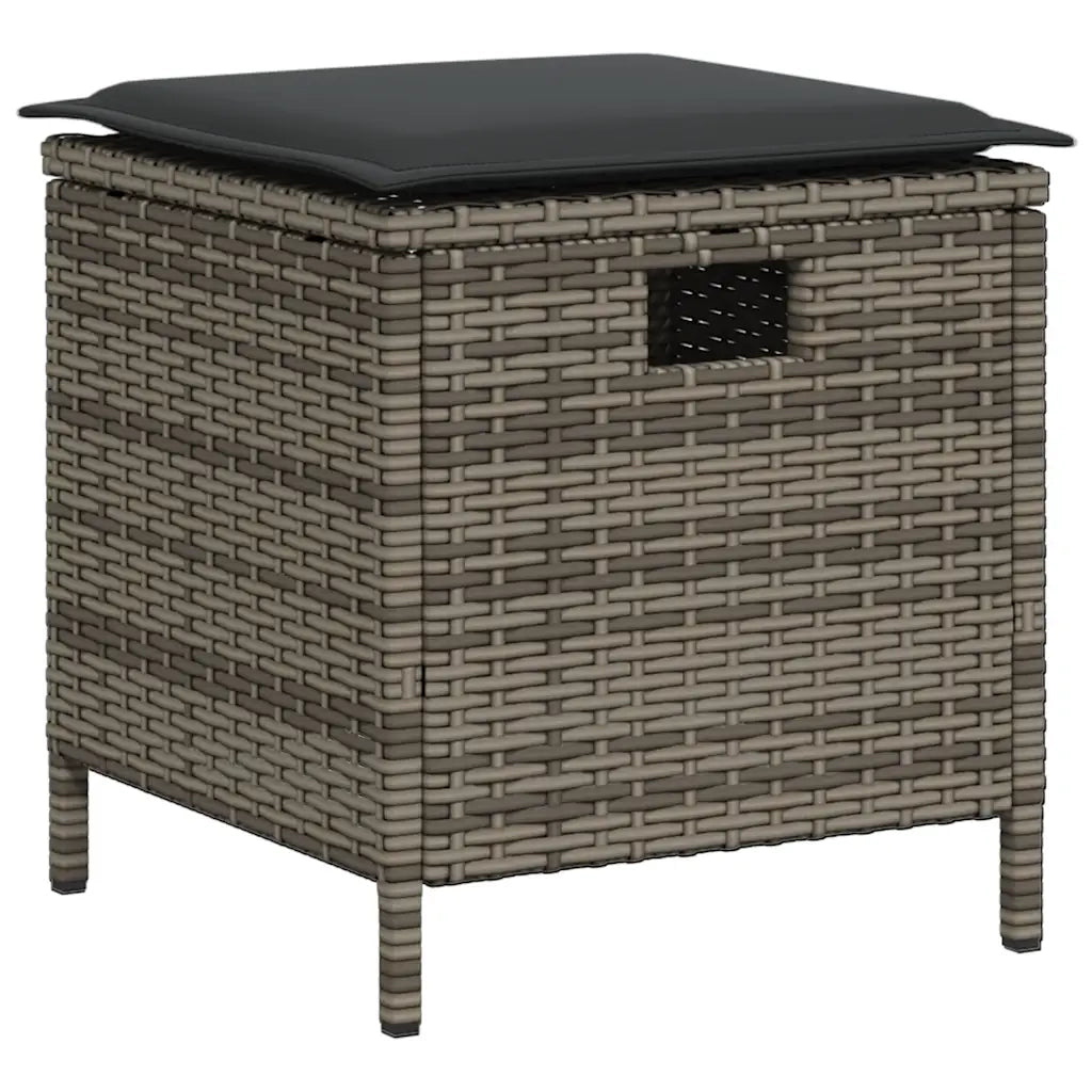 Set Divani da Giardino 6 pz con Cuscini a Forma di L Polyrattan