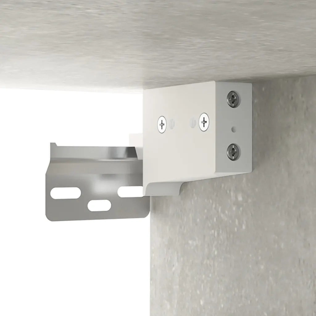Mobiletto a muro pratico e dal design moderno 60 x 31 x 70 cm con spazio contenitivo ottimizzato in legno grigio cemento 02_0048048