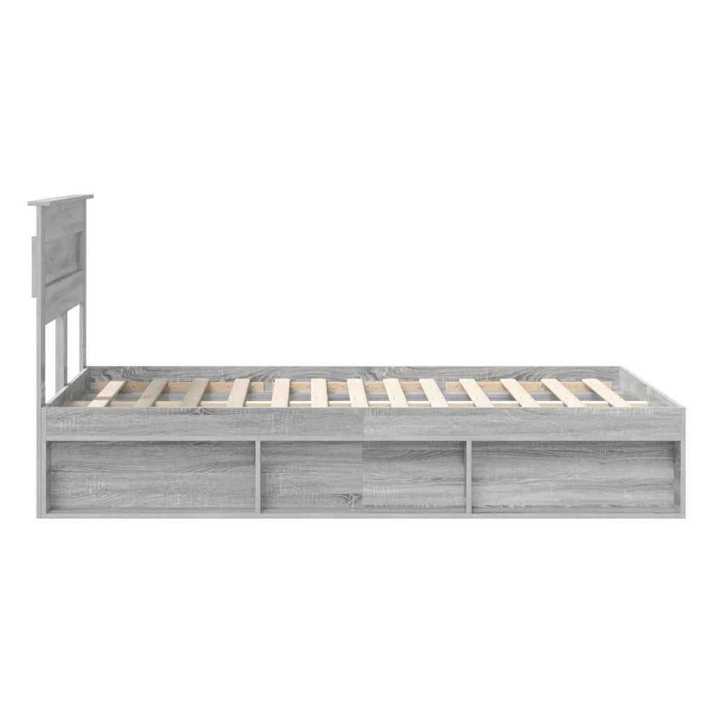 Struttura del letto Grigio Sonoma 135 x 190 cm Pino massello 3409772