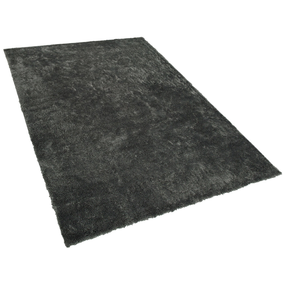 Tappeto Shaggy in cotone grigio scuro in misto poliestere 200 x 300 cm soffice pelo denso