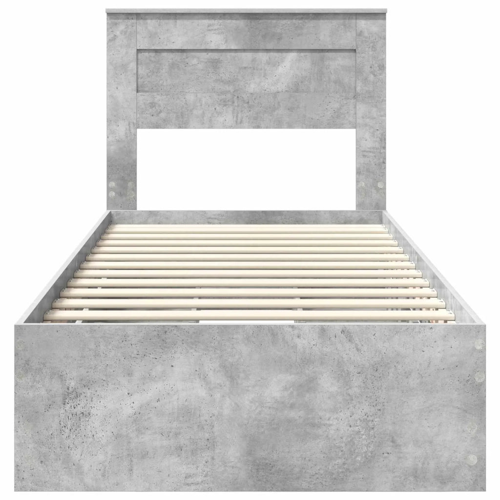 Struttura del letto con cassetto Grigio cemento 90 x 200 cm 3409880