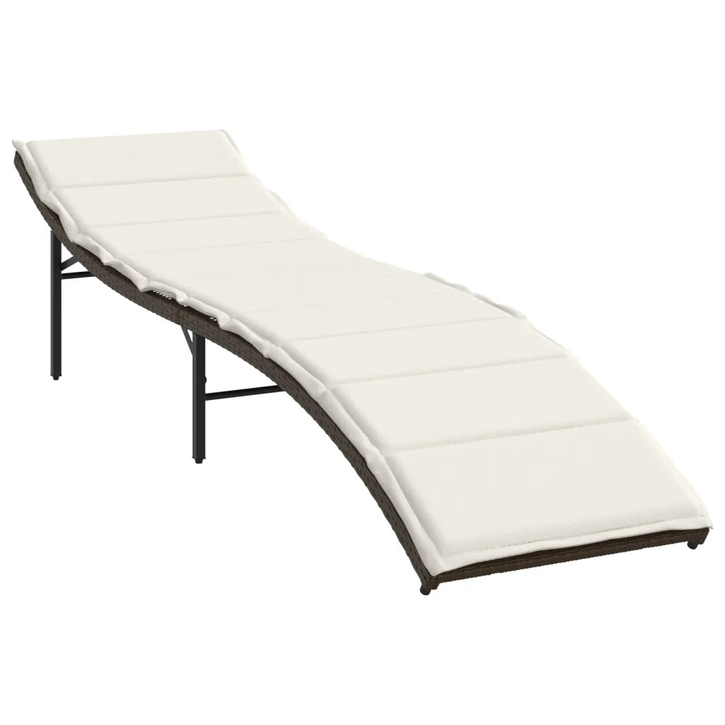 Lettini Prendisole 2 pz con Cuscini Marrone in Polyrattan 3277302