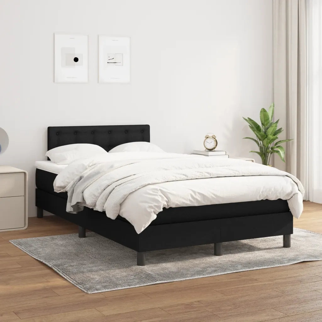 Giroletto a Molle con Materasso Nero 120x190 cm in Tessuto 3269753
