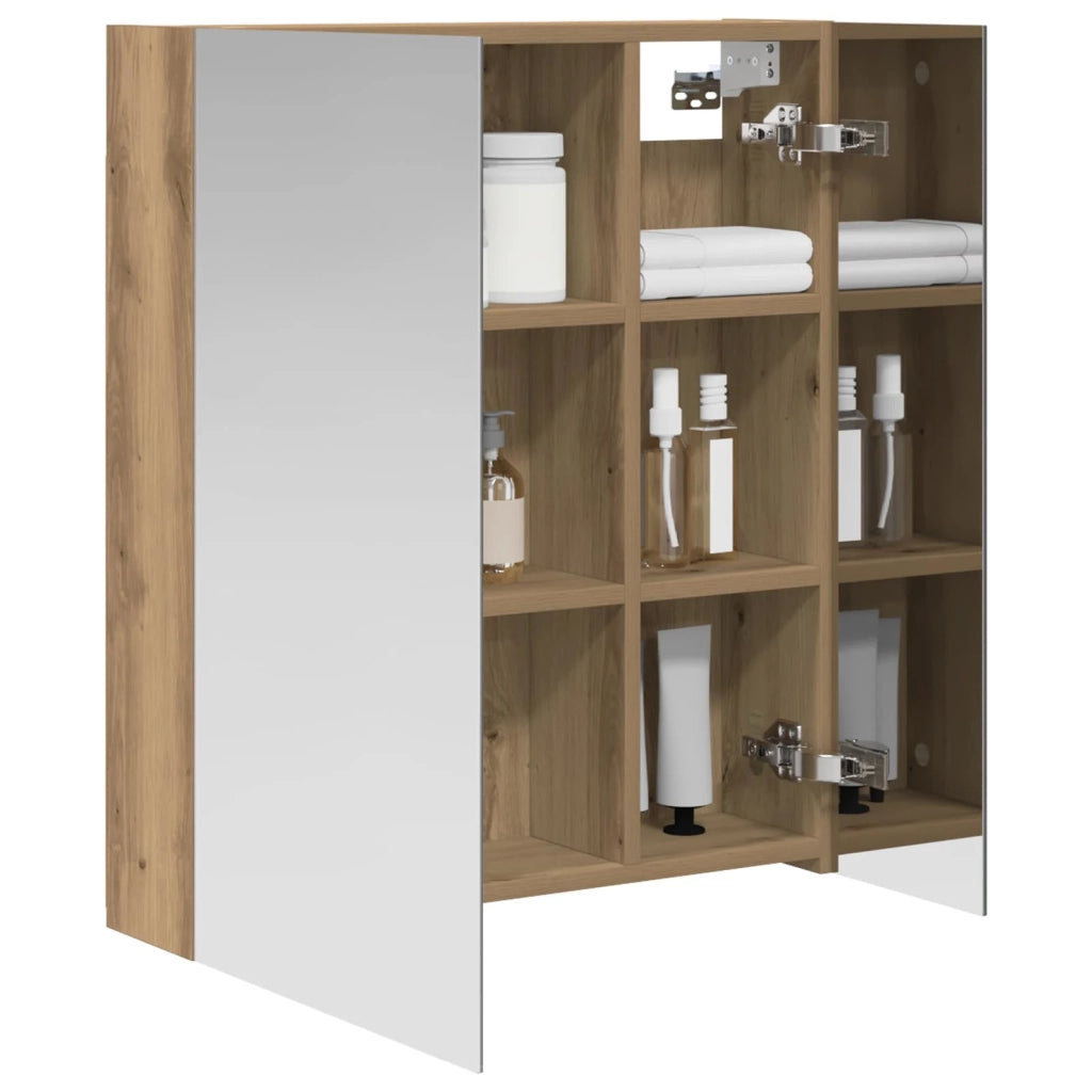 Mobiletto per specchio da bagno con porta Rovere Artigianale 889062