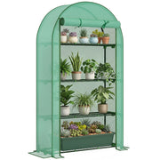 Serra da Giardino con 4 Ripiani ¨C Xylo ¨C Struttura Acciaio e Copertura PE Verde 105x45x160 cm