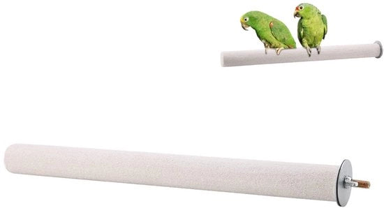 Accessorio per Volatili - Manubrio di Qualità - Sedia per Uccelli in Legno Standard - Accessorio per Voliera - Duraturo - Facile da Installare - Promuove la Salute