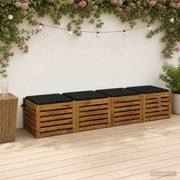 Cuscini per Sedia in 4 Pezzi SOEST 4 pz 100% Poliestere Nero 944339