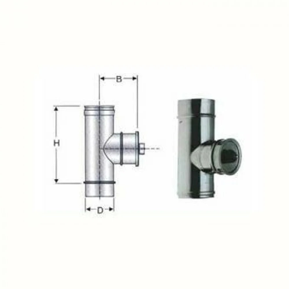 Inox mono parete aisi 316 elemen to di ispezione d.130