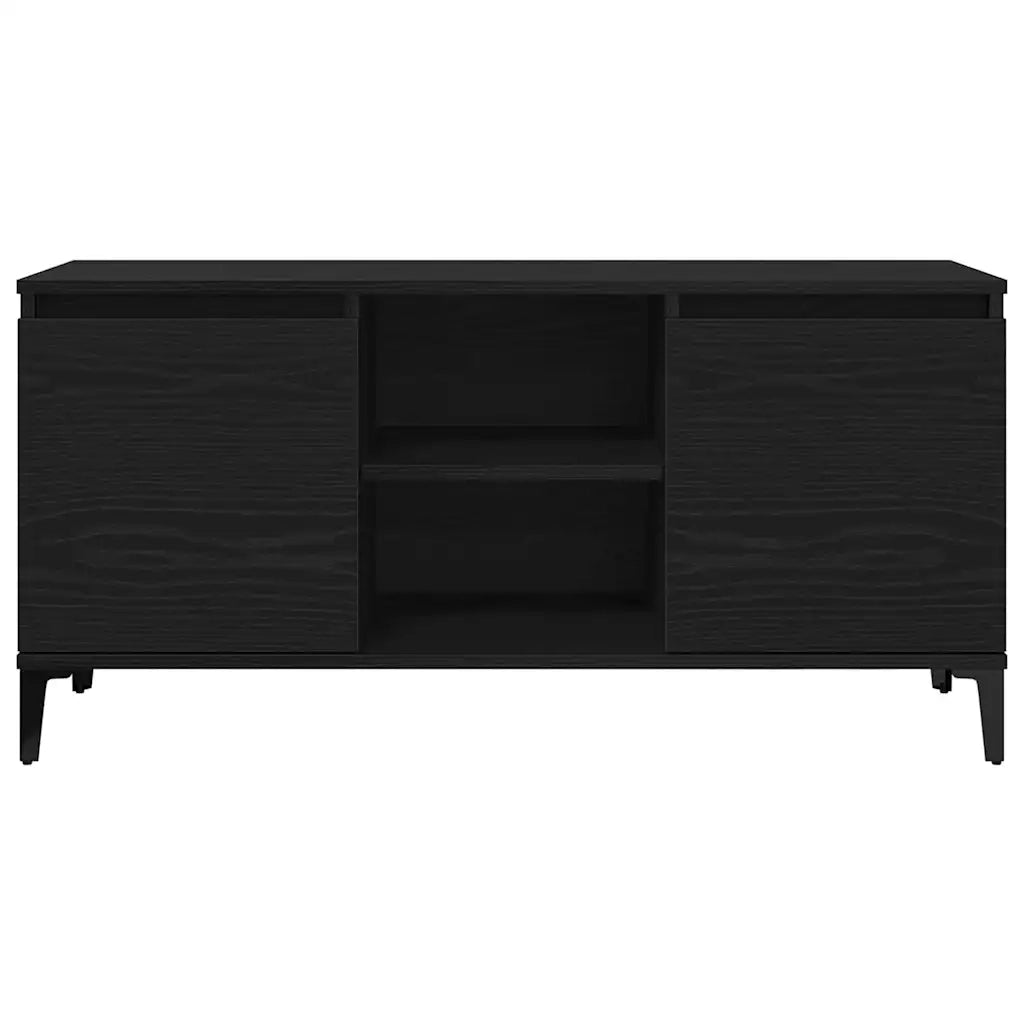 Mobile TV Rovere Nero 102 x 35 x 50 cm Legno multistrato 862585