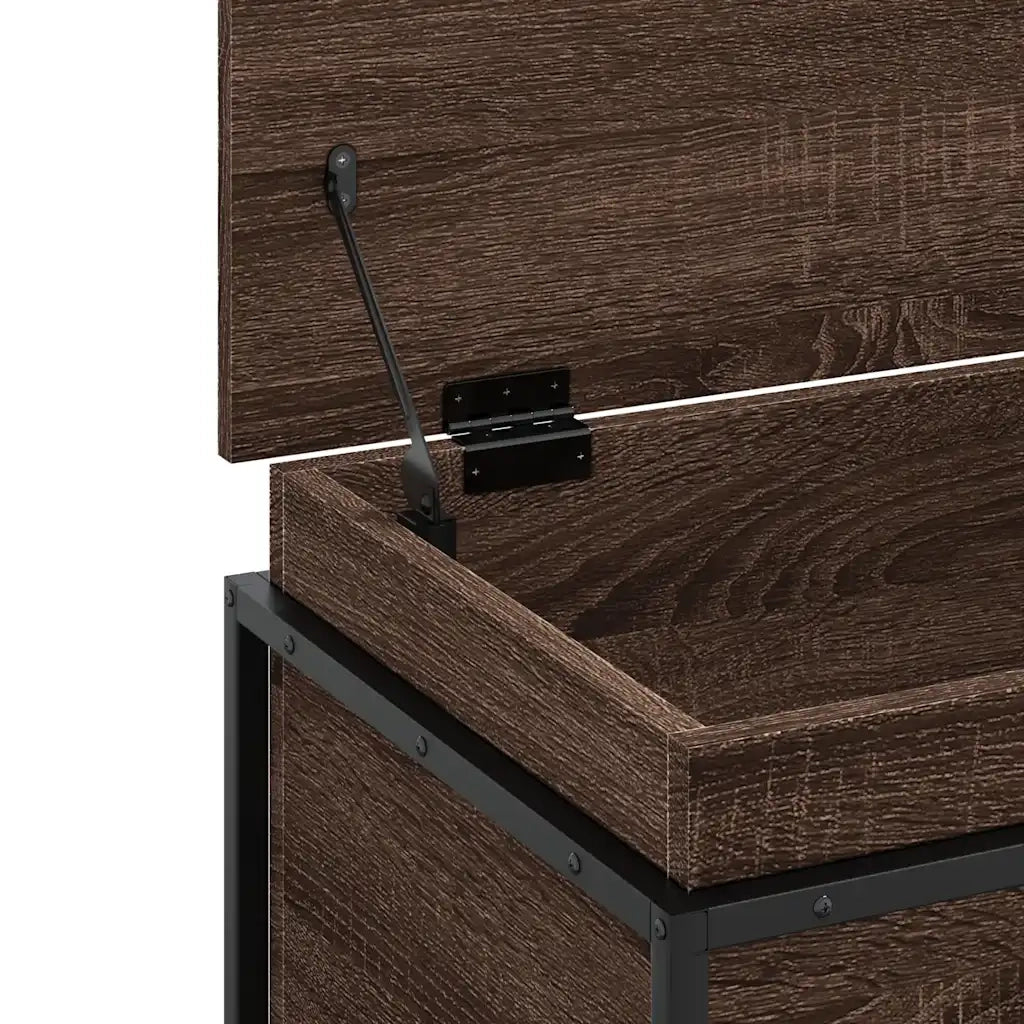Contenitore con Coperchio Rovere Marrone 60x40x51,5 Truciolato CFW9694626