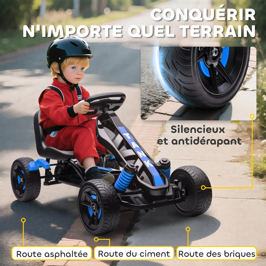 Kart a pedali per bambini con ruote EVA ¨C Minimal ¨C blu