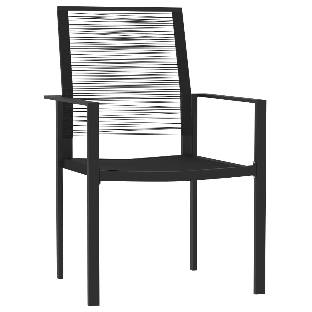 Set da Pranzo da Giardino 5 pz Nero 3099199