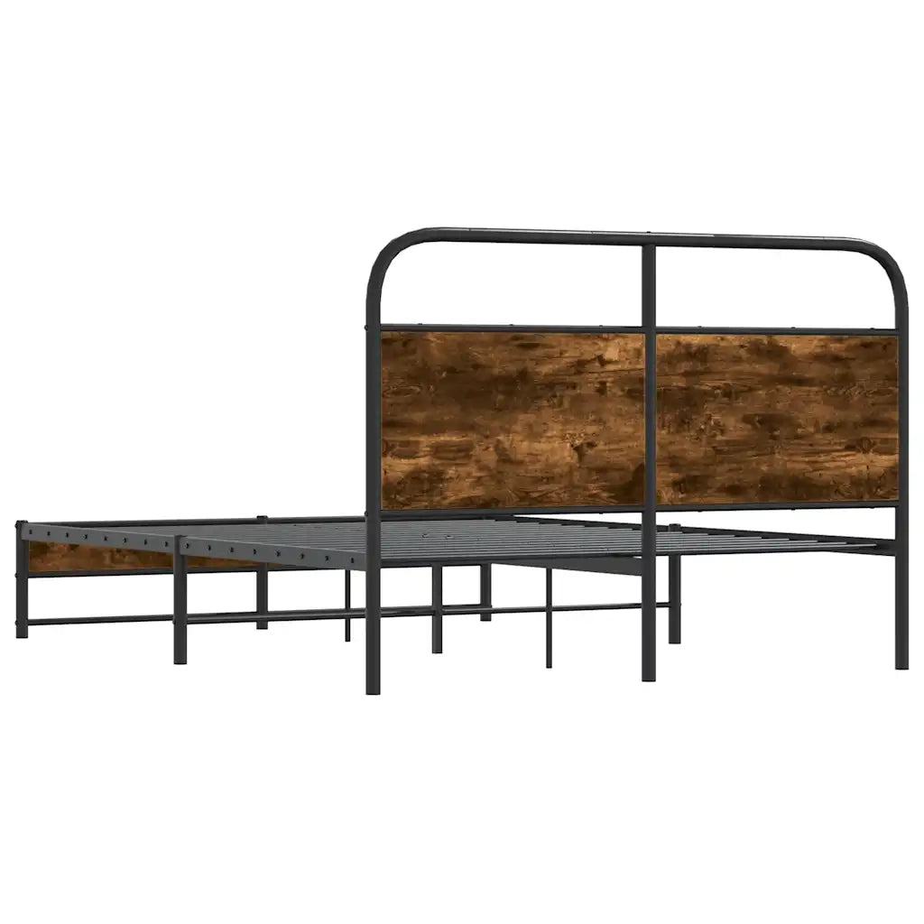 Giroletto senza Materasso-Struttura Letto Rovere Fumo 120x190 cm in Truciolato 915396