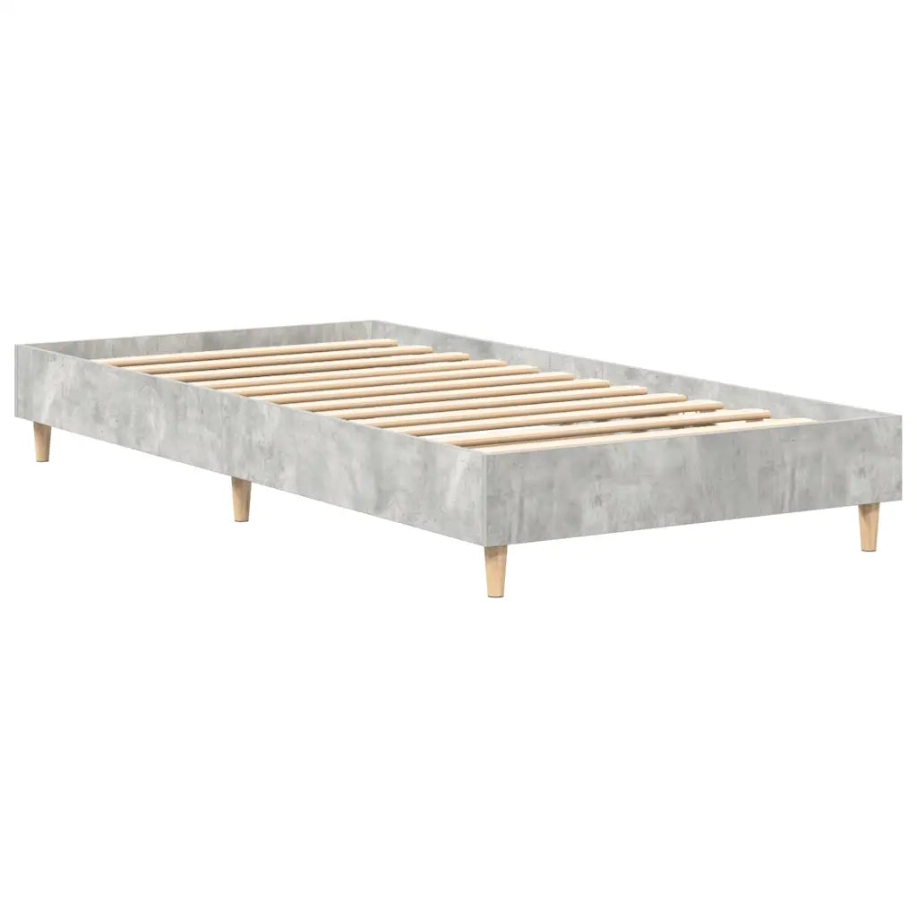 Giroletto senza Materasso-Struttura Letto Grigio Cemento 100x200 cm Truciolato