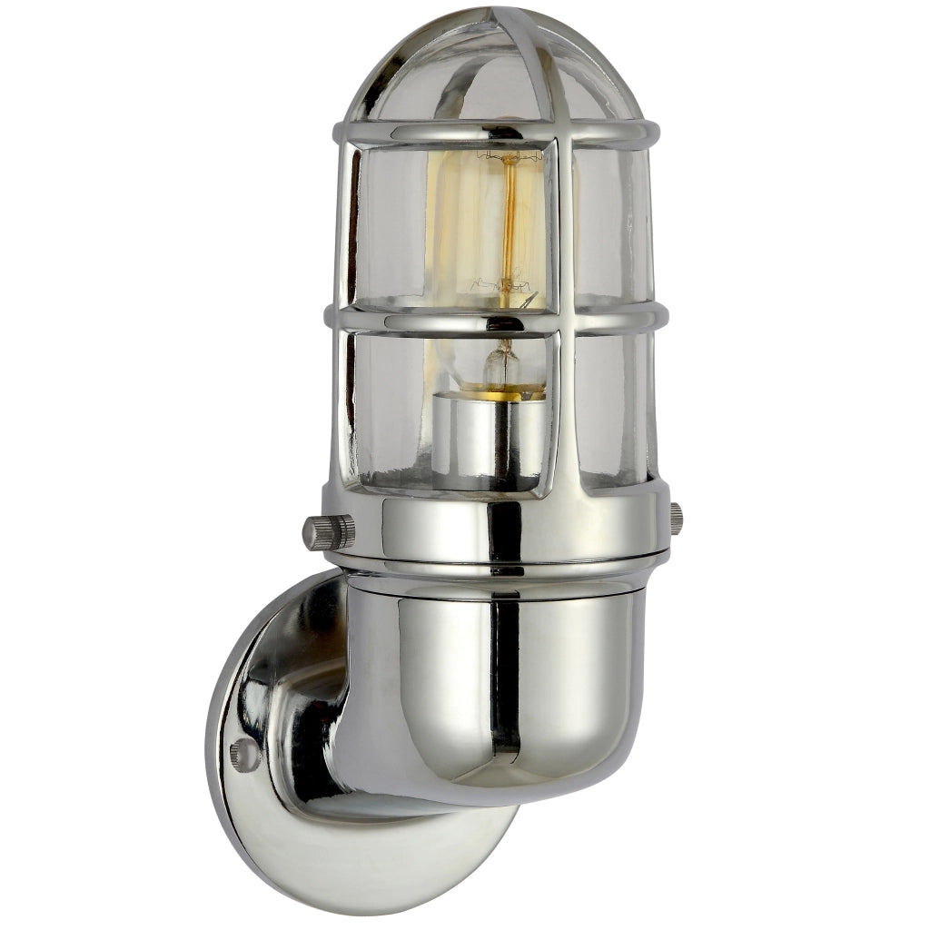Applique loft cromata Polux LUND E27 IP44 1 luce 30cm