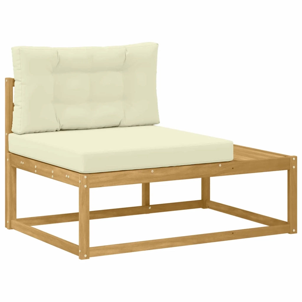 7 pz Set di divani da esterno Poliestere Bianco 3387014