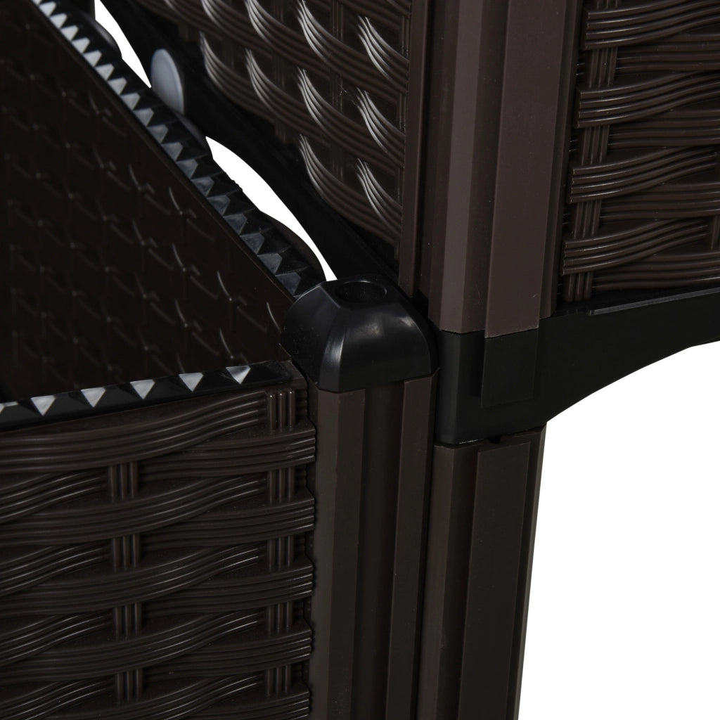 Vaso per piante ¨C Minimal ¨C Rattan effetto legno, marrone, 40x40x44 cm