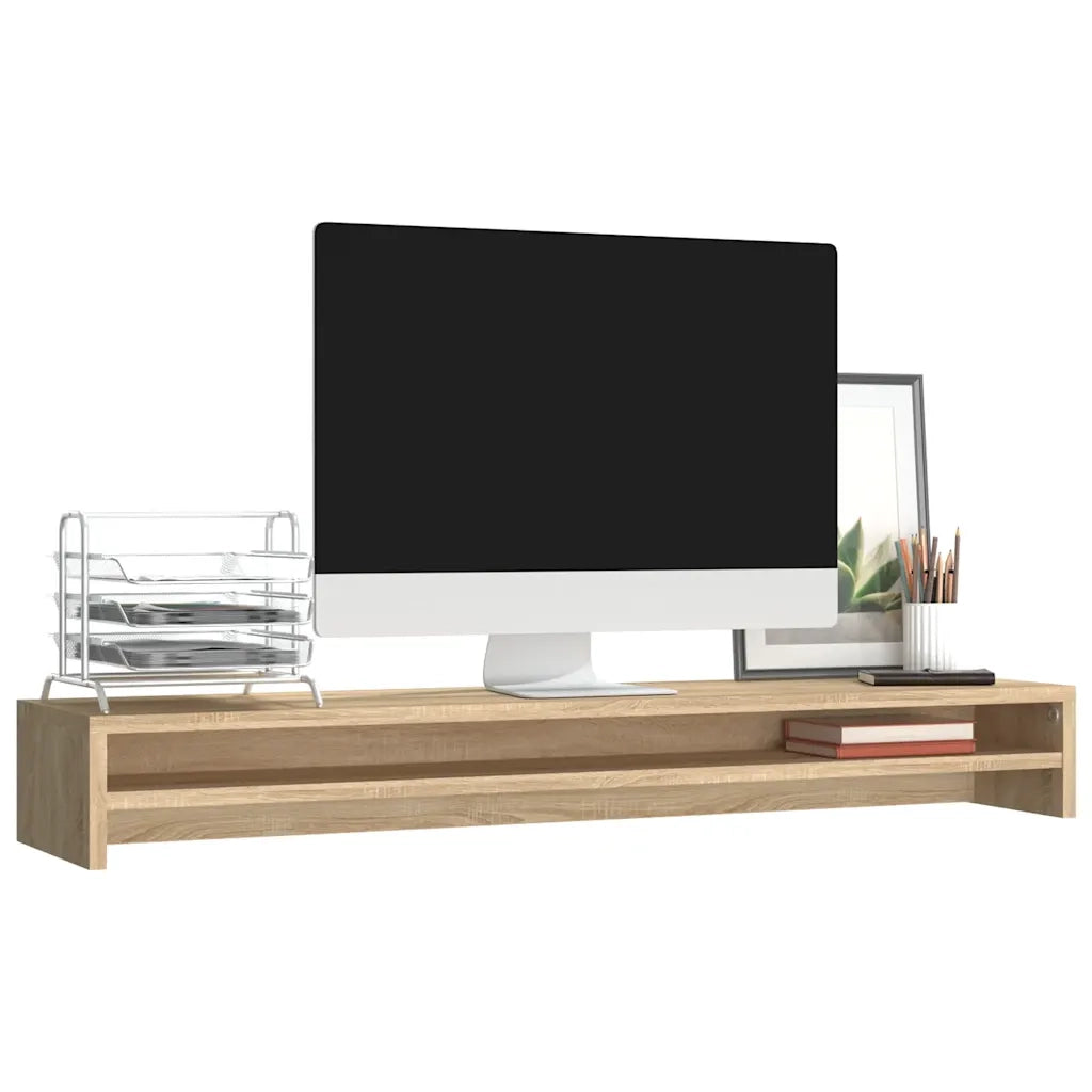 Supporto Monitor Rovere Sonoma 100x24x13 cm Legno Multistrato 800336