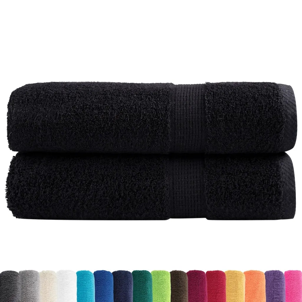 Asciugamani da bagno Premium SOLUND 2 pz | Teli per bagno Nero 100x150 cm 600 g/m2