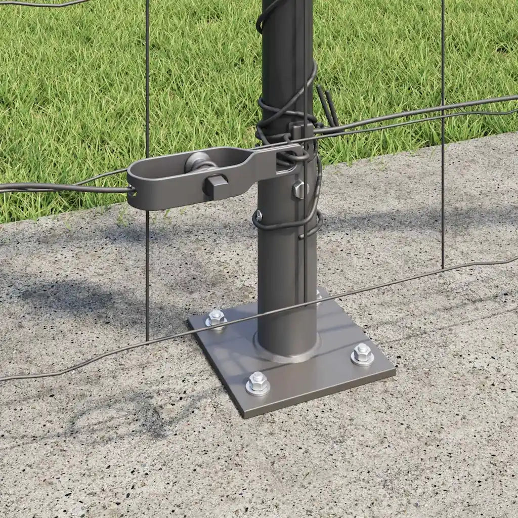 Recinzione con Posto Grigio 1,2 x 10 m Acciaio 3350927