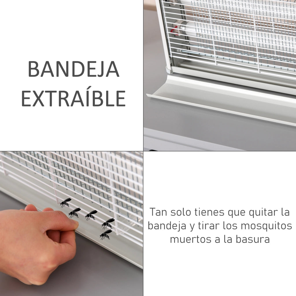 Lampada Antizanzare Elettrica 30W UV ¨C zephmum ¨C 48.5x8.5x26.5 cm Grigio