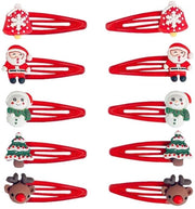 Accessori per capelli festivi 10 pz - Accessori per capelli per Kerstman/Rudolf/Sneeuwman/Kerstboom/Klokken - 5 paia - Accessori per capelli colorati
