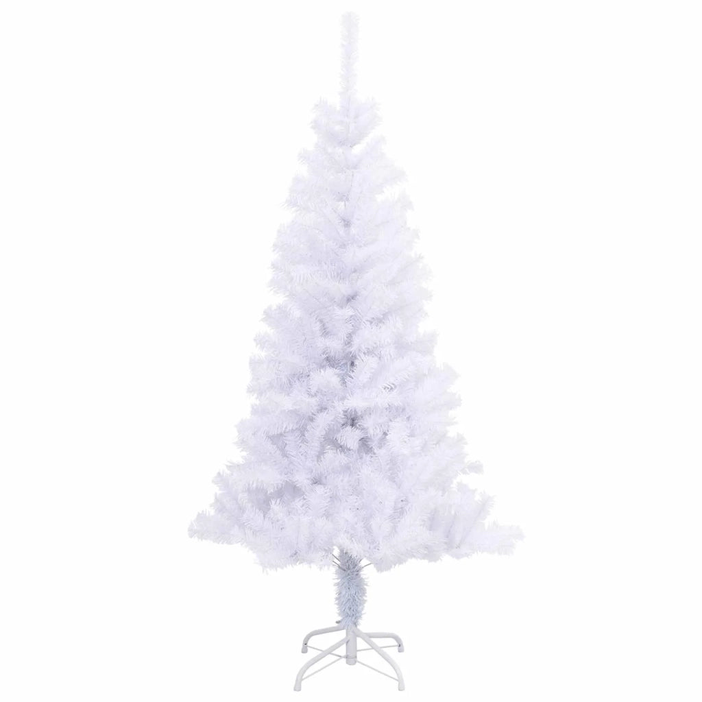 Albero di Natale Artificiale-Albero Natalizio Bianco 150 cm PVC e Acciaio 100672