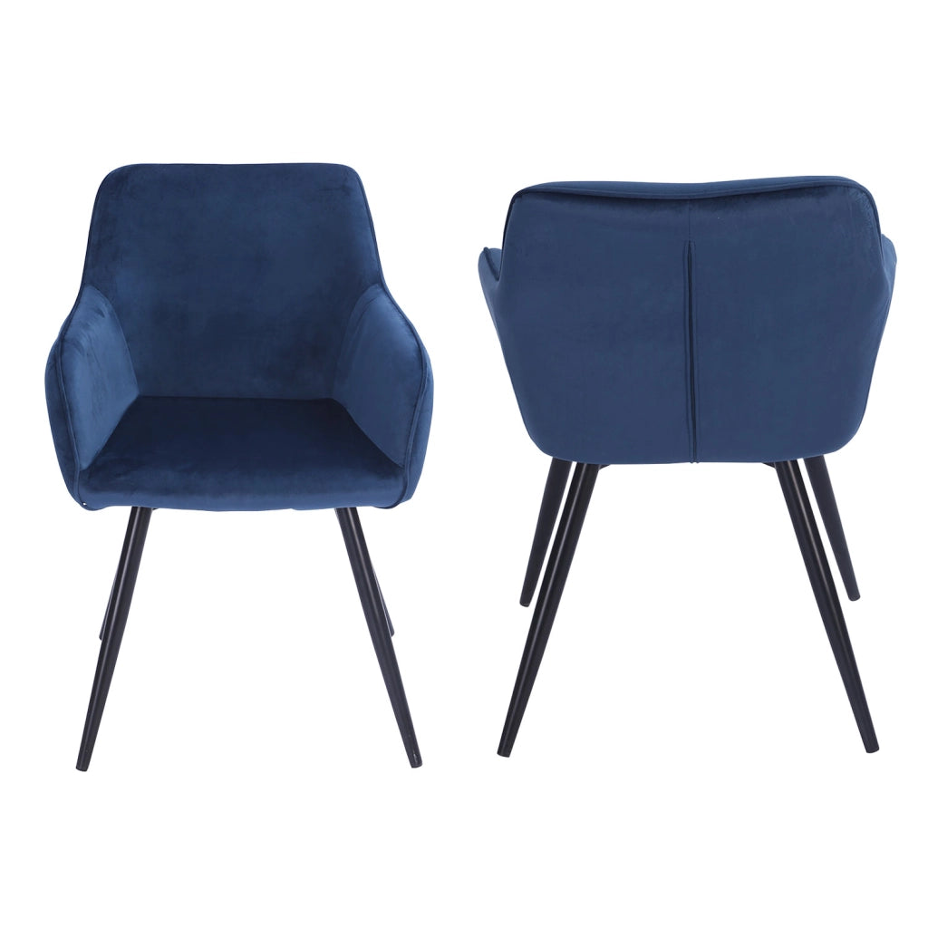 Sedia vintage GISELE in velluto blu