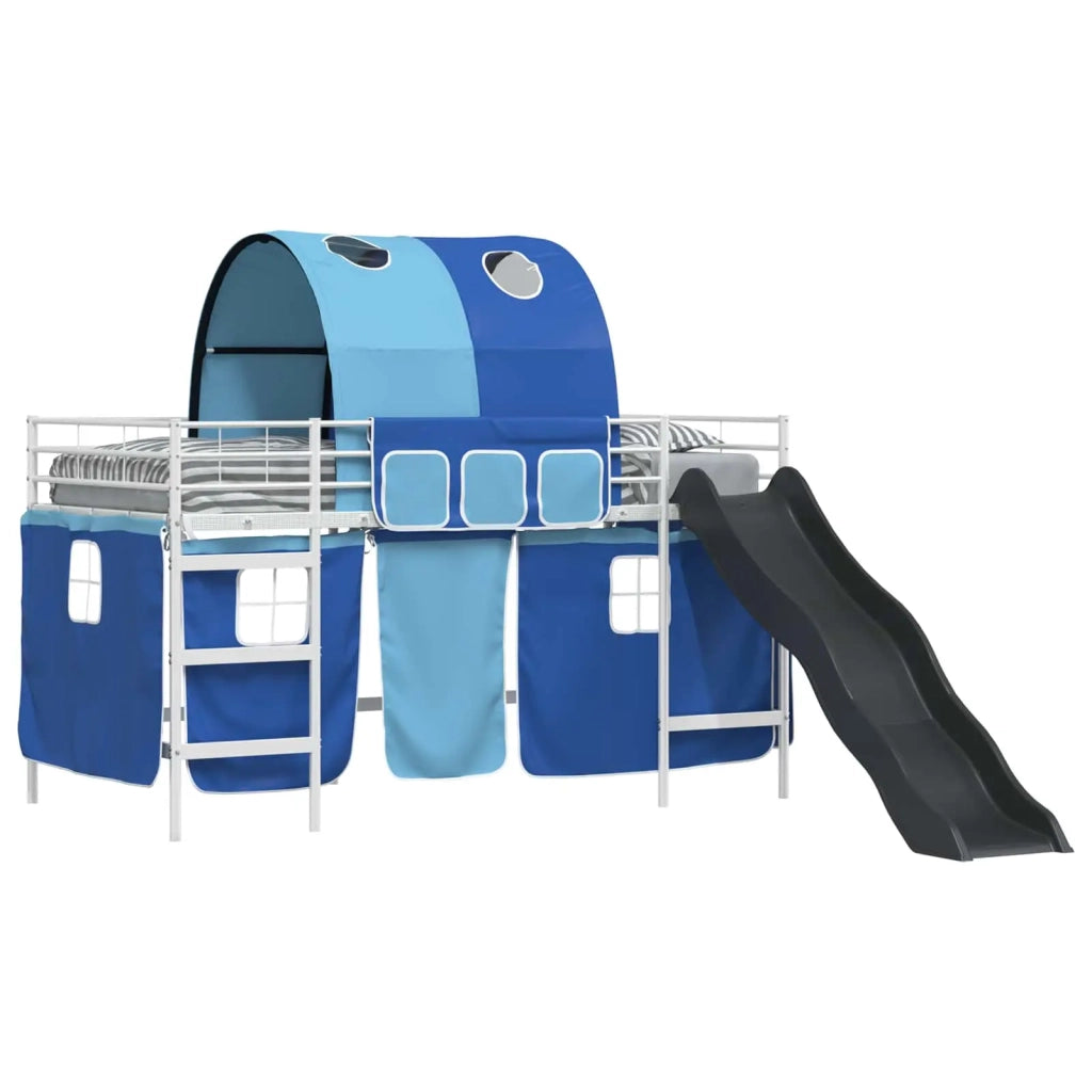 Struttura del letto loft per bambini Bianco e Blu 90 x 200 cm 42020860