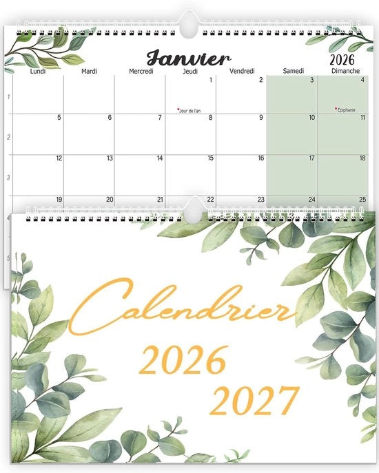 Calendario Familiare 2026 - Calendario Mensile A4 - Calendario da Parete 18 Mesi - Pianificatore Mensile - Calendario Familiare - Organizzazione Facile
